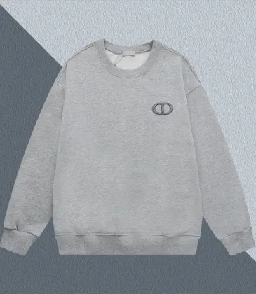 D-ior Grey Crew Neck Sweatshirt With Iconic CD Logo For Timeless Luxury Style Grey/Black #A54275