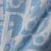 Dior Men All Over Logo Jacquard Polo Knit Sweater Light Blue, Black #B69139