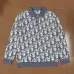 Dior Men All Over Logo Jacquard Polo Knit Sweater Light Blue, Black #B69139