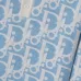 Dior Men All Over Logo Jacquard Polo Knit Sweater Light Blue, Black #B69139