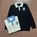 Dior Men Contrast Collar Polo Knit Sweater White, Black #B69137