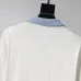 Dior Men Contrast Collar Polo Knit Sweater White, Black #B69137