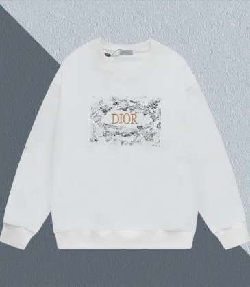 D-ior White/Black Sweatshirt With Artistic Landscape Print And Gold Logo For Luxury Casual Wear #A54277