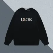 D-ior White/Black Sweatshirt With Floral - Embroidered Logo For Elegant Casual Fashion #A54276