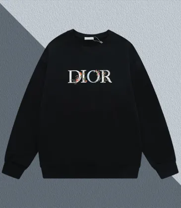 D-ior White/Black Sweatshirt With Floral - Embroidered Logo For Elegant Casual Fashion #A54276
