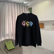 Fendi Colorful Logo Crew Neck Sweatshirt, White & Black #B67866 Fendi Colorful Logo Crew Neck Sweatshirt, White & Black #B67866