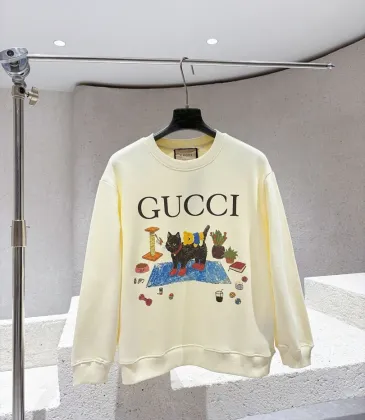 Gucci Black Cat Graphic Crewneck Sweatshirt, Cream #B67869