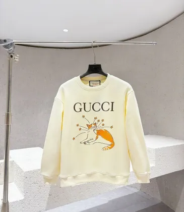 Gucci Cat Star Print Crew Neck Sweatshirt, Cream #B67872
