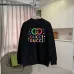 Gucci Crewneck Sweatshirt Colorful Pixel Interlocking GG Logo, Black, Cream White #B68580