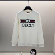 Gucci White Sweatshirt With Iconic Double G Logo And Web Stripe Design #A54420