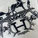 Hermès Carriage H Logo Print Crewneck Sweatshirt, Black, White, Orange #B68040