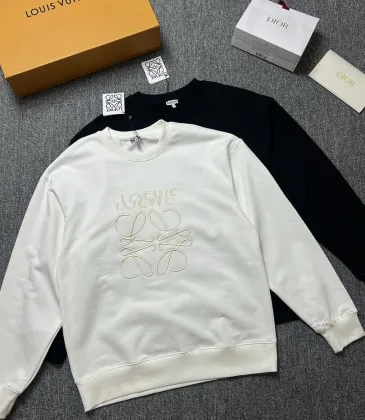 Loewe Anagram Embroidered Crewneck Sweatshirt, Black White #B67882