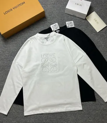 Loewe Anagram Embroidered Long Sleeve Tee, Black White #B67883