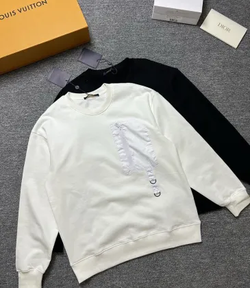 LV Monogram Patch Crewneck Sweatshirt, Black White #B67884