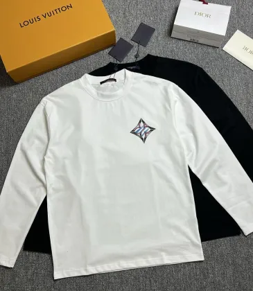 LV Star Flower Logo Long Sleeve Tee, Black White #B67887