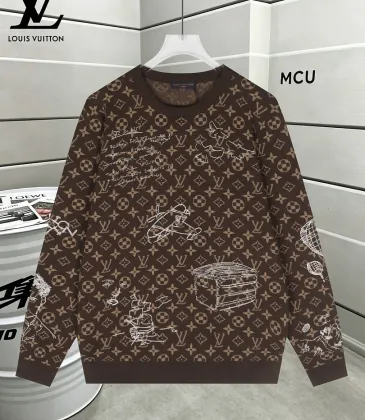 Louis Vuitton 2026FW Monogram Graffiti Wool Blend Crewneck Sweater, Brown #B68818 Louis Vuitton 2026FW Monogram Graffiti Wool Blend Crewneck Sweater, Brown #B68818