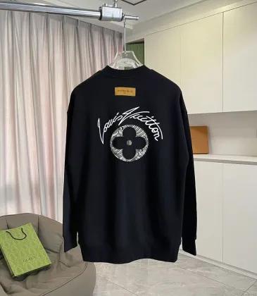 Louis Vuitton Crewneck Sweatshirt Script Logo Front & Back, Black, White #B68575 Louis Vuitton Crewneck Sweatshirt Script Logo Front & Back, Black, White #B68575
