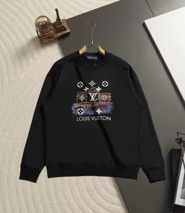 Louis Vuitton Cruise Travel Embroidery Crew Neck Sweatshirt Unisex Long Sleeve Pullover #B67237