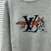 Louis Vuitton Fox Logo Knit Crewneck Sweater, Grey #B69196