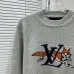 Louis Vuitton Fox Logo Knit Crewneck Sweater, Grey #B69196