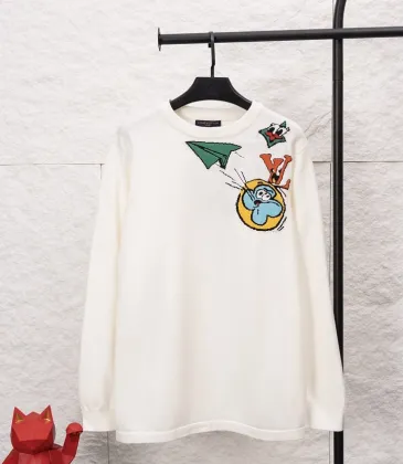 Louis Vuitton Gradient Monogram Jacquard Crewneck Knit Sweater #B68820 Louis Vuitton Gradient Monogram Jacquard Crewneck Knit Sweater #B68820
