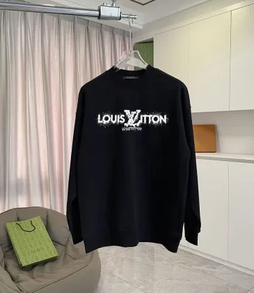 Louis Vuitton Graffiti Style Logo Crew‑Neck Sweatshirt, White, Black #B68053