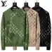 Louis Vuitton Men Monogram Jacquard Polo Knit Sweater Brown, Black #B69141