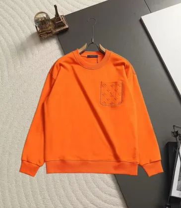 Louis Vuitton Minimal Debossed Monogram Pocket Crew Neck Pullover Sweatshirt For Men 2‑Colors #B67389