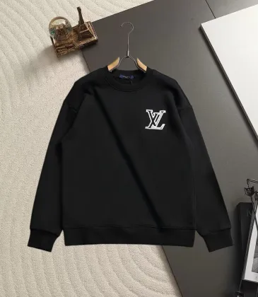 Louis Vuitton Minimal Small LV Embroidery Crew Neck Pullover Sweatshirt For Men 3‑Colors #B67391