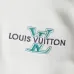 Louis Vuitton Monogram Embroidery Front Back Crew Neck Pullover Sweatshirt for Men Black White #B67386