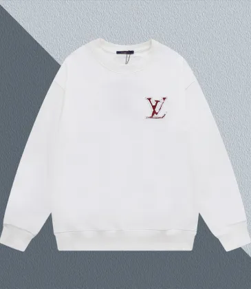 Louis Vuitton Sweatshirt With Embroidered LV Logo Luxury Casual Fashion Piece White/Black #A54375