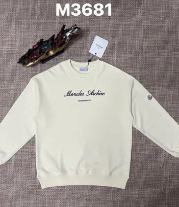 Moncler Archive Script Logo Crew‑Neck Sweatshirt, Black, Cream, Orange #B68056 Moncler Archive Script Logo Crew‑Neck Sweatshirt, Black, Cream, Orange #B68056