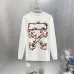 Off-White Long Sleeve Shirt Floral Arrow Back Print, Black, White #B68569