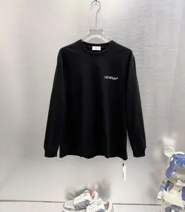 Off-White Long Sleeve Shirt Floral Arrow Back Print, Black, White #B68569