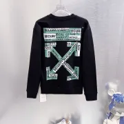 Off-White Ticket Arrow Print Crew Neck Sweatshirt, White & Black #B67842 Off-White Ticket Arrow Print Crew Neck Sweatshirt, White & Black #B67842