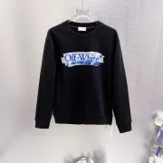 Off‑White Blue Tape Logo Crew Neck Sweatshirt, White & Black #B67847 Off‑White Blue Tape Logo Crew Neck Sweatshirt, White & Black #B67847