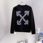 Off‑White Dark Blue Thorn Arrow Crew Neck Sweatshirt, White & Black #B67846 Off‑White Dark Blue Thorn Arrow Crew Neck Sweatshirt, White & Black #B67846