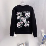 Off‑White Floral Sketch Arrow Crew Neck Sweatshirt, White & Black #B67844 Off‑White Floral Sketch Arrow Crew Neck Sweatshirt, White & Black #B67844