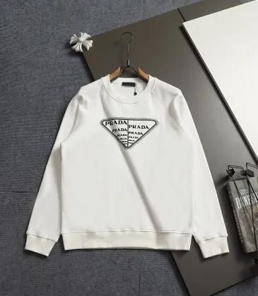 Prada Classic Triangle Logo Embroidered Crewneck Sweatshirt #B67432 Prada Classic Triangle Logo Embroidered Crewneck Sweatshirt #B67432