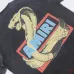 Amiri T-shirts Trendy Snake Pattern Washed Distressed Black #A53788