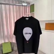 CELINE LOOSE T-SHIRT IN COTTON JERSEY Black/Pink/Grey #A53417