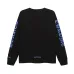 Chrome Hearts Long Sleeve Tee Blue Gothic Script Print Black #B68607