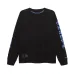 Chrome Hearts Long Sleeve Tee Blue Gothic Script Print Black #B68607