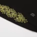 Chrome Hearts Long Sleeve Tee Gold Horseshoe Floral Print Logo Black #B68606