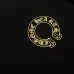 Chrome Hearts Long Sleeve Tee Gold Horseshoe Floral Print Logo Black #B68606