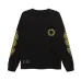 Chrome Hearts Long Sleeve Tee Gold Horseshoe Floral Print Logo Black #B68606