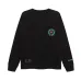 Chrome Hearts Long Sleeve Tee STAFF Print Horseshoe Cross Logo Black #B68605