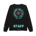 Chrome Hearts Long Sleeve Tee STAFF Print Horseshoe Cross Logo Black #B68605