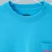 Chrome Hearts Long Sleeve T-shirt Horseshoe Cross Logo Print, Turquoise Blue, Black #B68582