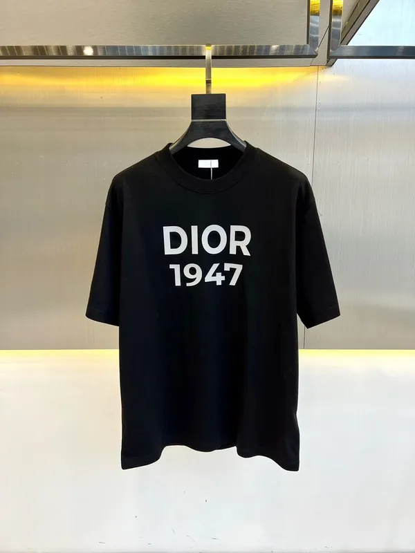 D-ior 1947 Logo T-shirts for men A Tribute to Timeless Luxury Heritage Black/White #A54212